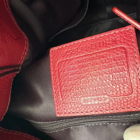 EUC Coach Red Hobo Bag - Picture 8 of 9